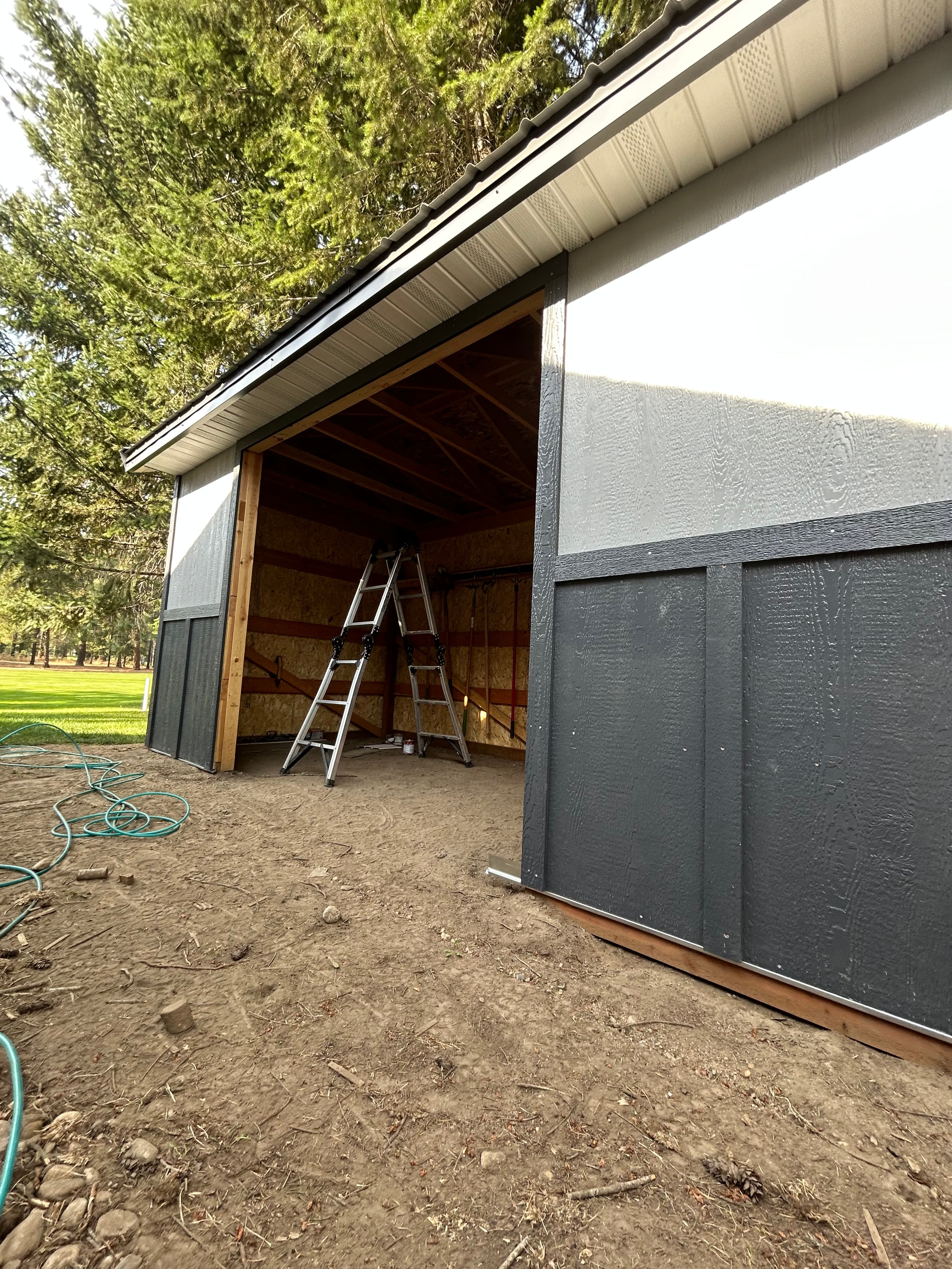 Pole Building Exterior — Sliding Door